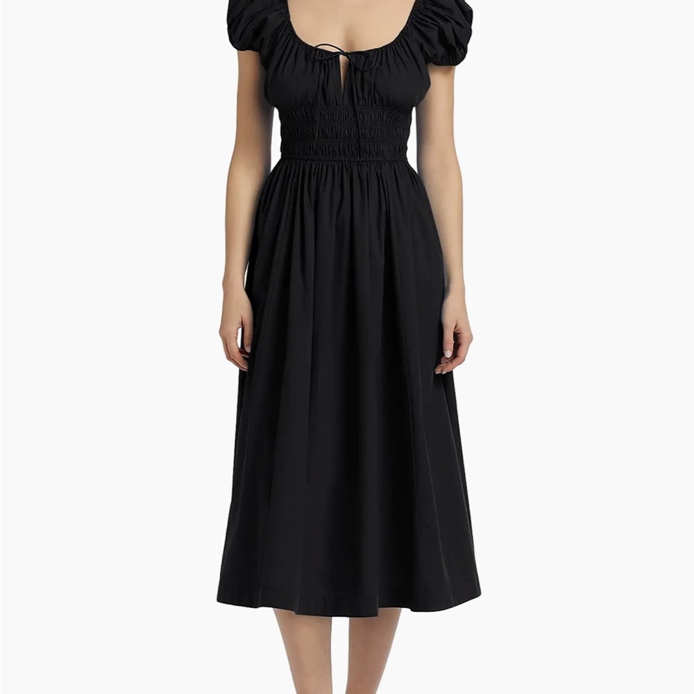 Doen Quinn Cotton Shirred Midi-Dress